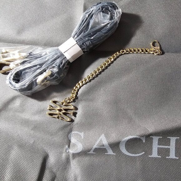 Sachs Lederwaren Pebbled Black Leather Crossbody NWT - Picture 12 of 14